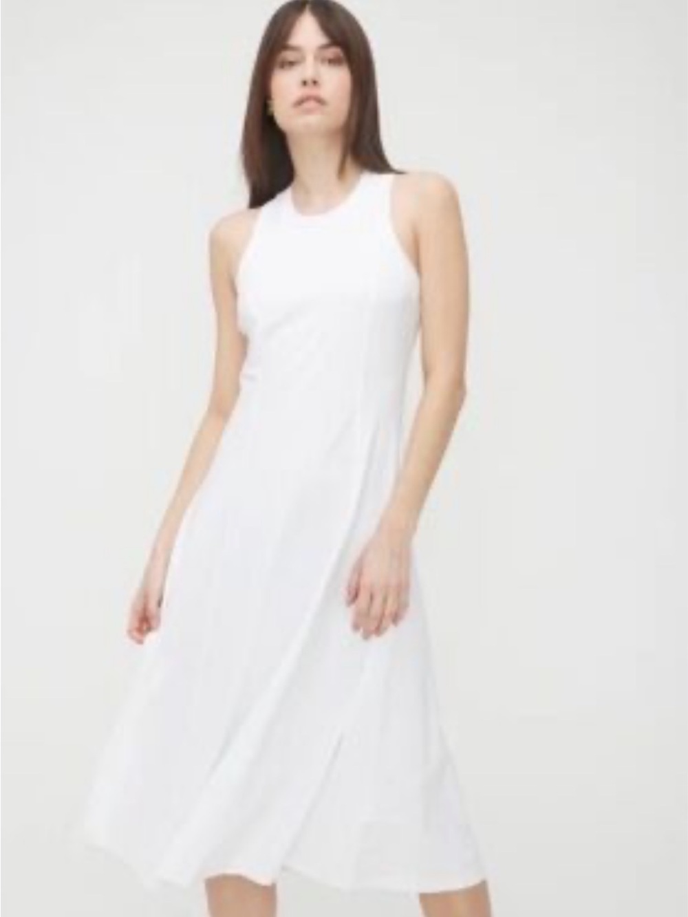 Kit and Ace Soho Easy Dress in bright white